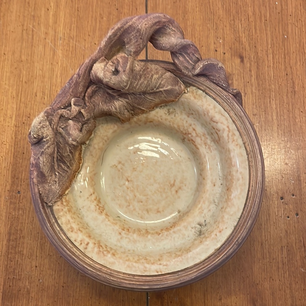 Terra Firma glazed ceramic/earthenware small round anything dish/or decorative.